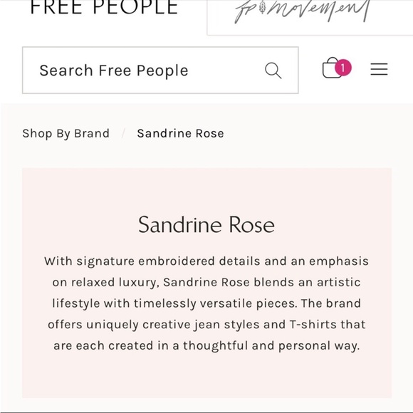 Free People X Sandrine Rose Oversized Empire Jean Jacket In Cream. NWT! Sz M & L - Picture 16 of 16